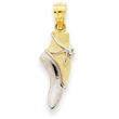 14K Yellow Gold & Rhodium Ballet Slipper Charm