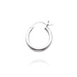 14K White Gold 2x12mm Classic Hoops