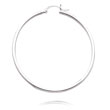 14K White Gold 2x50mm Classic Hoops