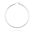 14K White Gold 2.5x63mm Classic Hoops