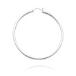 14K White Gold 2.5x57mm Classic Hoops