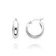 14K White Gold 4mm Classic Hoops