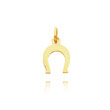 14K Yellow Gold Plain Horseshoe Charm