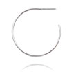 14K White Gold 1x25mm Half Hoops