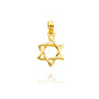 14K Yellow Gold Polished Star of David Charm