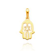14K Yellow Gold Smooth Star of David Chamseh Pendant
