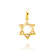 14K Yellow Gold Detailed Star of David Pendant