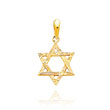 14K Yellow Gold Fancy Star of David Pendant