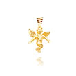 14K Yellow Gold 3D Angel Charm