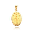 14K Yellow Gold Reversible Miraculous Medal Pendant