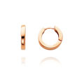 14K Rose Gold Round Hinged Hoop Earrings