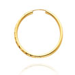 14K Yellow Gold 2.50x30mm Diamond Cut Endless Hoops