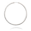 14K White Gold 2.5x50mm Diamond Cut Endless Hoops