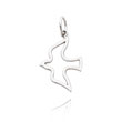 14K White Gold Dove Charm