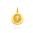 14K Yellow Gold Confirmation Medal