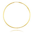 14K Yellow Gold 1.3x45mm Diamond Cut Endless Hoops