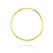 14K Yellow Gold 1.3x25mm Diamond Cut Endless Hoops