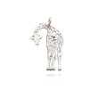 14K White Gold Giraffe Charm