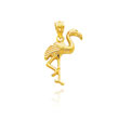14K Yellow Gold Polished Flamingo Pendant