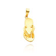 14K Yellow Gold 3-D Flip Flop Pendant