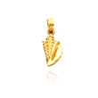 14K Yellow Gold Small Conch Shell Pendant