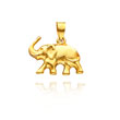14K  Yellow Gold Polished Elephant Pendant