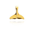 14K Yellow Gold Small Whale Tail Slide
