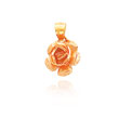 14K Two-Tone Rose Charm