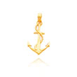 14K Yellow Gold 3D Anchor Pendant