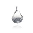 14K White Gold Polished Shell Pendant
