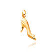 14K Yellow Gold High Heel Shoe Charm