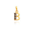 14K Yellow Gold & Rhodium Diamond-Accented Initial B Pendant