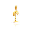 14K Yellow Gold Palm Tree Charm
