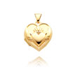 14K  Yellow Gold Heart-Shaped Claddagh Locket
