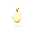 14K Yellow Gold Small Polished Oval Locket