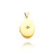14K Yellow Gold Oval-Shaped Diamond Locket