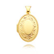 14K Yellow Gold Oval-Shaped Beaded Family Locket