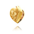 14K Yellow Gold Satin & Polished Heart-Shaped Locket
