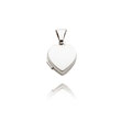 14K White Gold Tiny Polished Heart-Shaped Locket