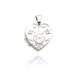 14K White Gold Heart-Shaped "I Love You" Locket