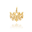 14K Yellow Gold Fancy "Mom" Charm