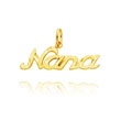 14K Yellow Gold Diamond-Cut "Nana" Charm