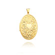 14K Yellow Gold 38mm Oval-Shaped Talking Celtic Heart Locket