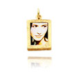 14K Yellow Gold Small Picture Frame Pendant