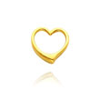 14K Yellow Gold 3D Cut-Out Heart Pendant