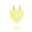14K Yellow Gold Polished Break-Apart Heart Charm