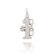 14K White Gold Large "#1 Dad" Charm