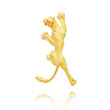 14K Yellow Gold Large Polished Panther Pendant