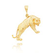 14K Yellow Gold Tiger Pendant