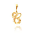 14K Yellow Gold Filigree Initial "C" Pendant
